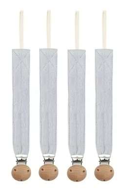 4er Pack Schnullerkette aus Stoff - Jungen Set