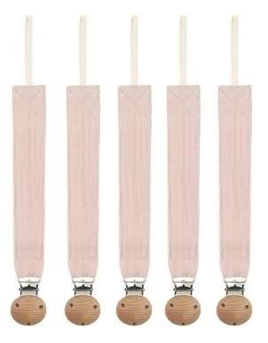 5er Pack Schnullerkette aus Stoff - Mädchen Set